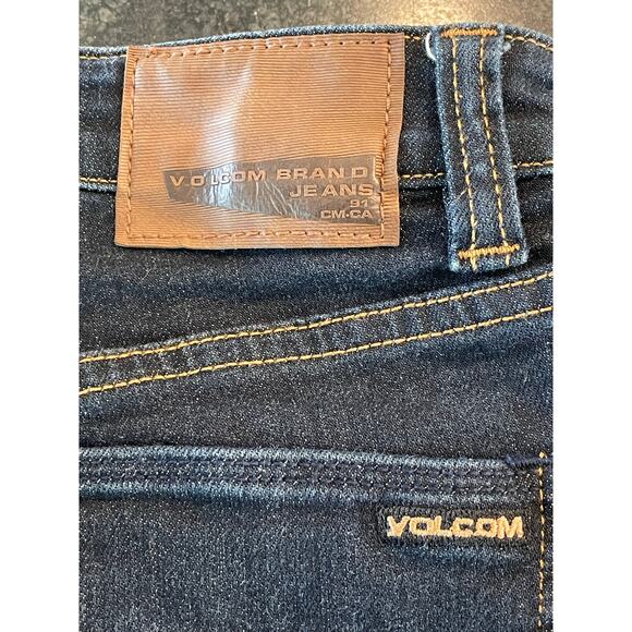 Volcom Vorta Slim Straight Denim  Jeans Medium Wash Size 27   14Y - Picture 3 of 10